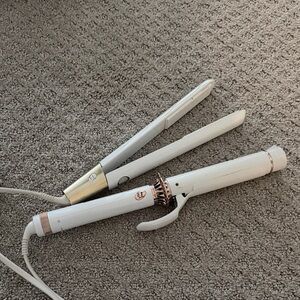 T3 White and Rose Gold Curling Iron